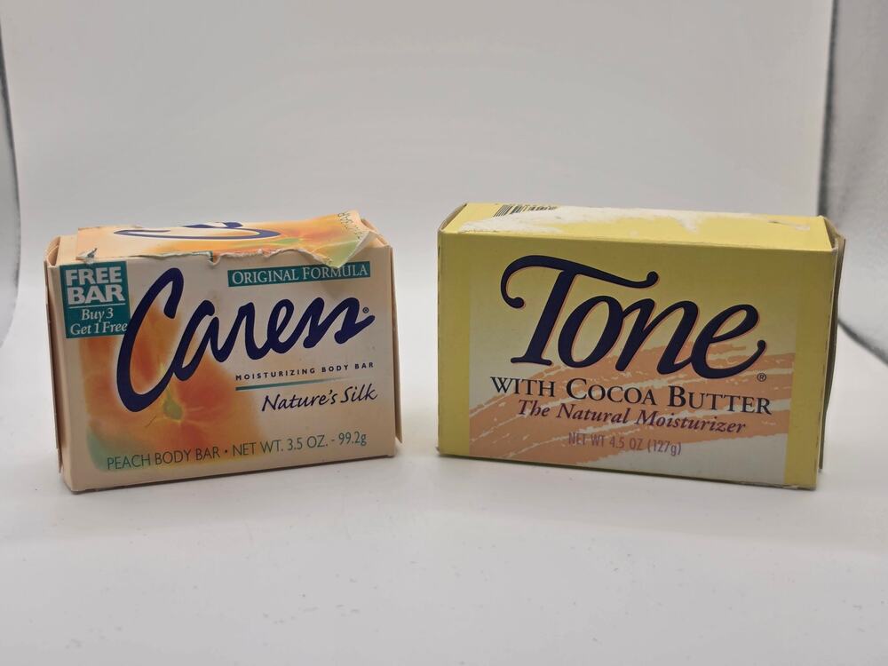Vintage Caress Body Bar Soap Original Formula Peach and Tone Cocoa Butter‎